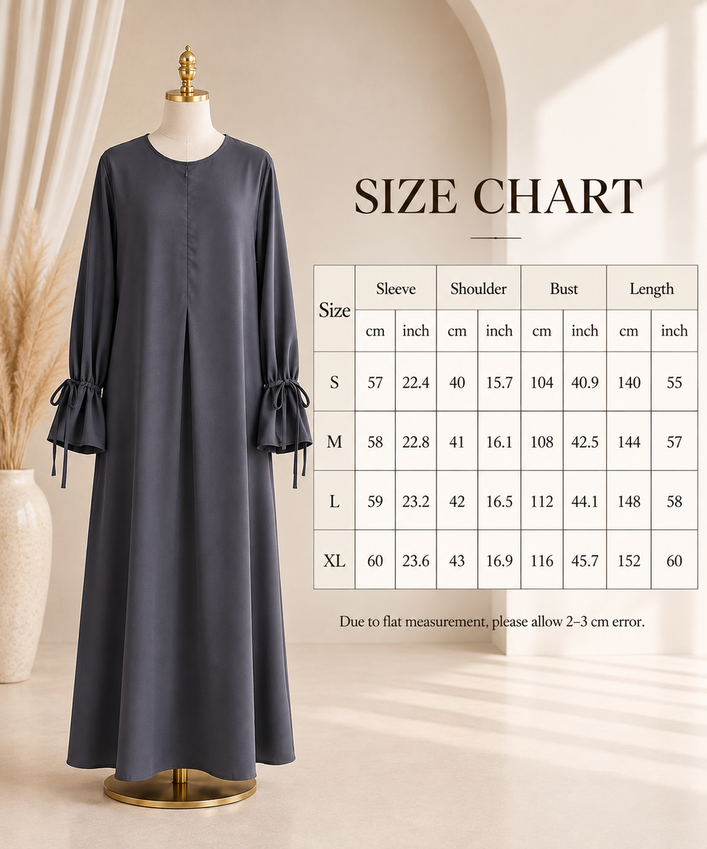 Liyana Tie-Sleeve Abaya
